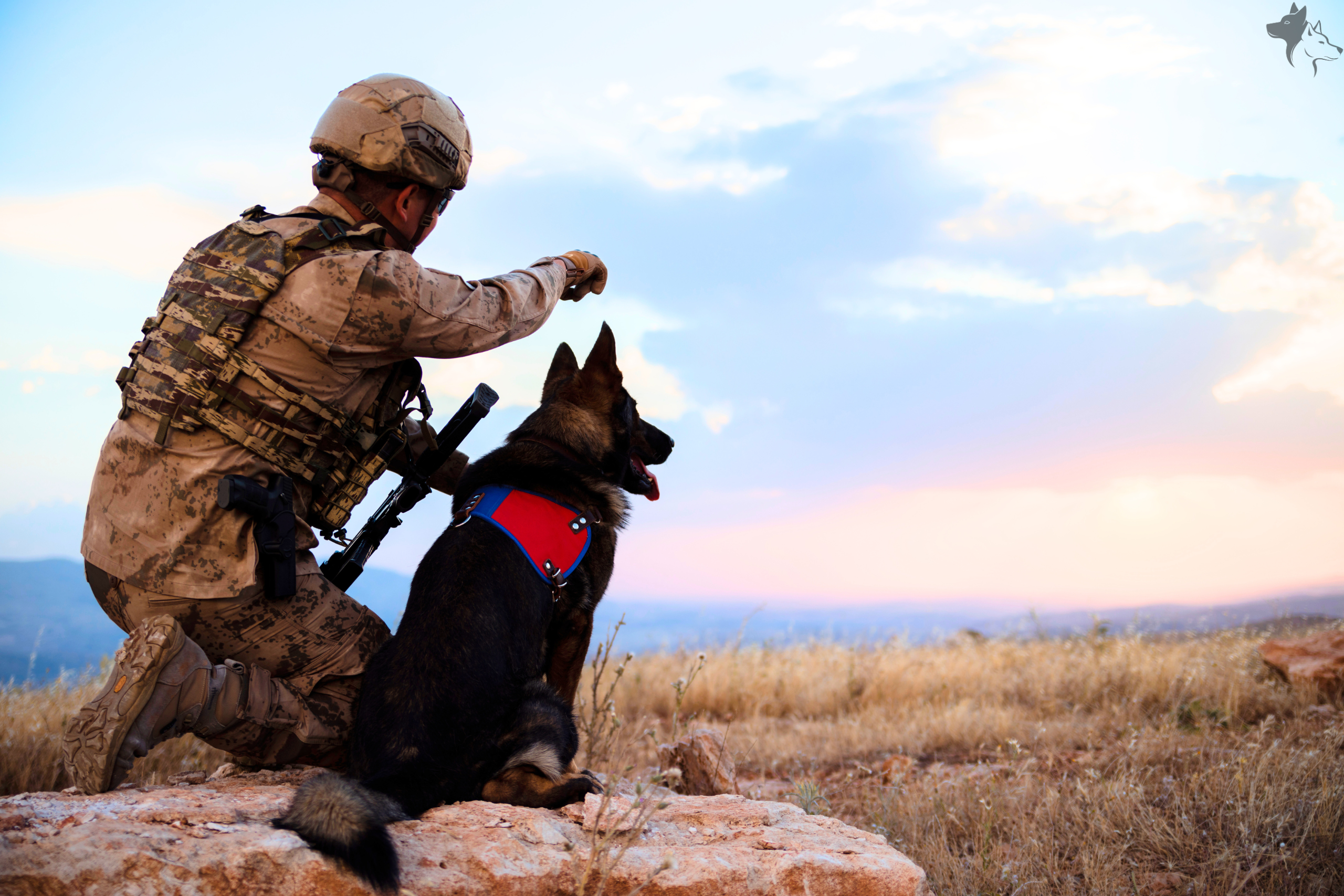 Soldier and Dog
